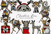 Christmas Deer Clipart, an Illustration by Designworld (Thumbnail 1 of 6)