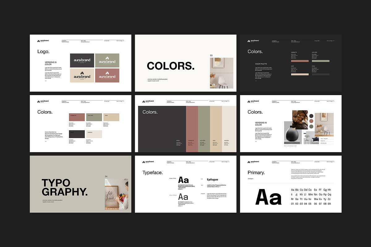 AURA | Brand Guidelines, a Presentation Template by creathrivestudio (Photo 13 of 16)