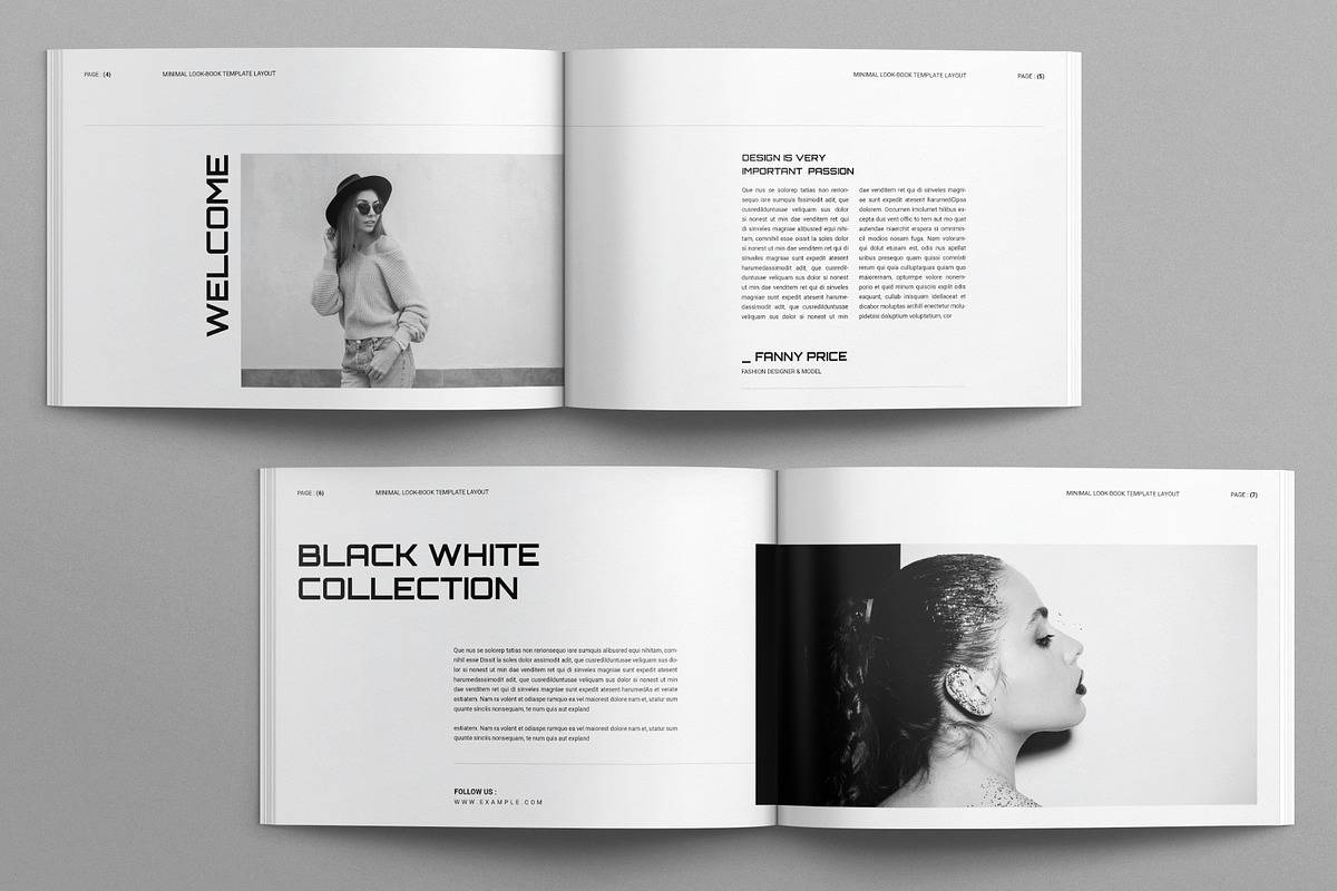 Lookbook Template Layout Landscape, a Brochure Template by E-Type (Photo 3 of 8)