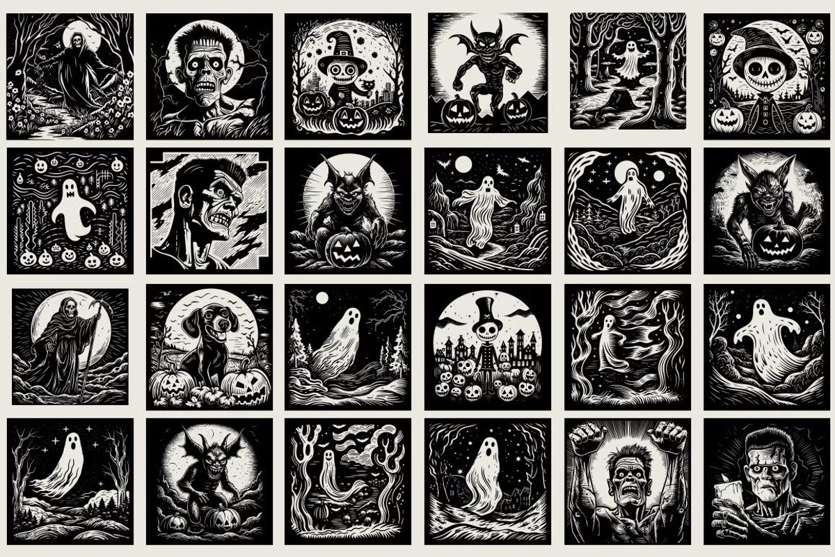 120 Macabre Halloween illustrations, an Object Illustration by Nocturnal Wolf (Photo 11 of 12)
