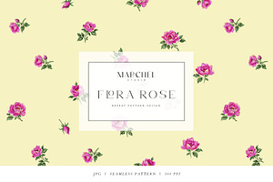 Flora Rose, Watercolor Floral Roses