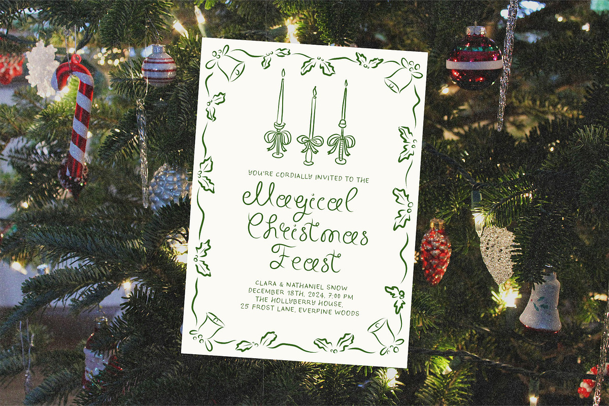 Hand Drawn Christmas Frames Bundle, a Seasonal Illustration by Ayya Studio (Photo 10 of 13)