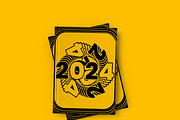 2024 typography style cover design, a Poster Template by NJ Himel (Thumbnail 1 of 18)
