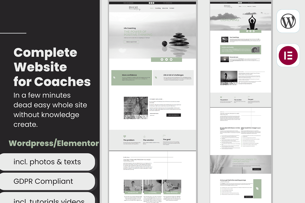 Wordpress theme coach minimalist, a WordPress Template by myvisuell.de Webdesign (Photo 1 of 7)
