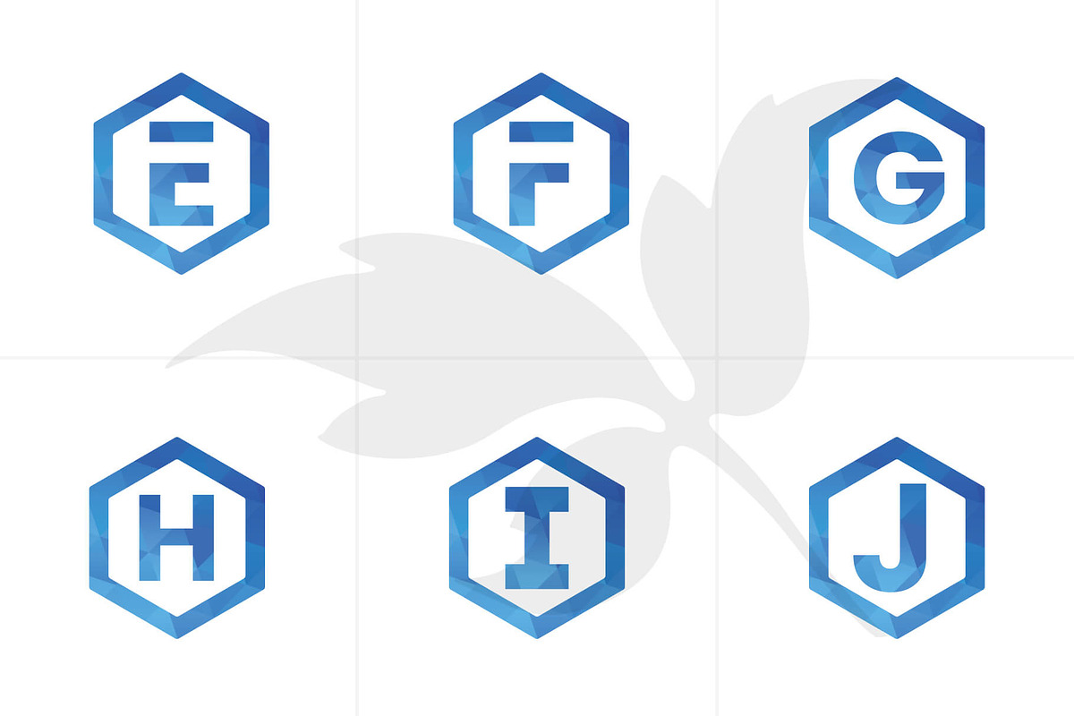 26 A-Z Polygonal Monograms set, a Branding & Logo Template by Walldecorated (Photo 2 of 5)