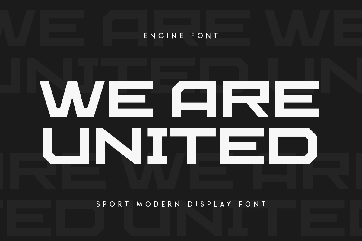 Engine - Sport Modern Font, a Sans Serif Font by Hamz Studio (Photo 9 of 16)