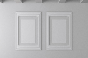 Mock up poster in a square frame