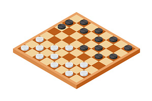 Board game, flat isometric view, an Object Illustration by the8monkey