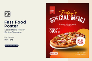 Fast Food Poster Design Template 47, a Social Media Template by shahsoft