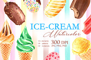 Watercolor ice-cream, an Object Graphic by Anastasia Timosch (Thumbnail 1 of 6)