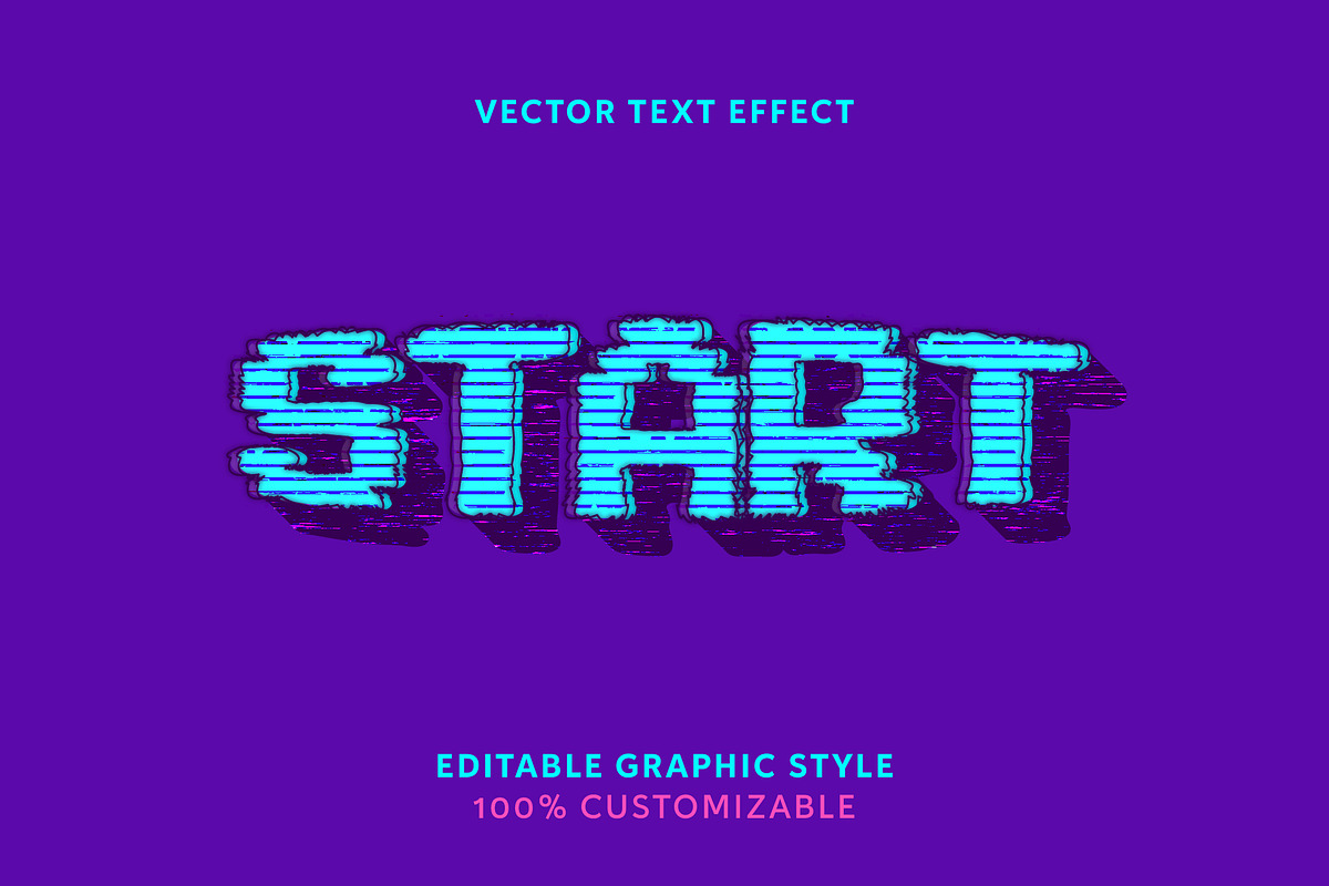 Distorted Line Bold Text Effect preview 3