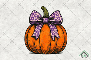 Retro Halloween pumpkin Png, an Illustration by Craft Nest