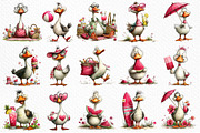 Whimsical Summer Goose Clipart, an Illustration by Craft Nest (Thumbnail 6 of 12)