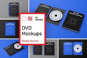 DVD Mockup - 10 PSD Studio Scenes