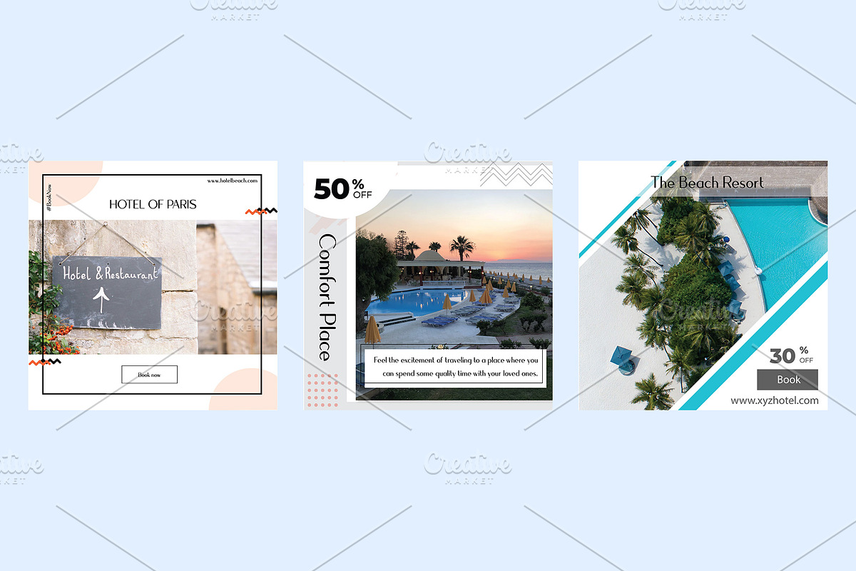Hotel Instagram Social Media Kit, a Social Media Template by Mehul Munjani (Photo 8 of 9)