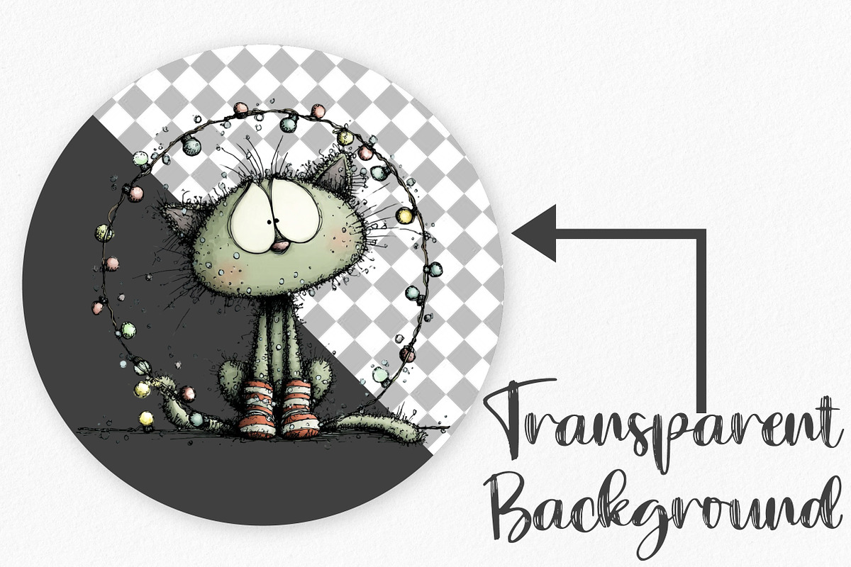 Funny Christmas Cat Clipart Bundle, an Illustration by Canvas Craft (Photo 2 of 7)