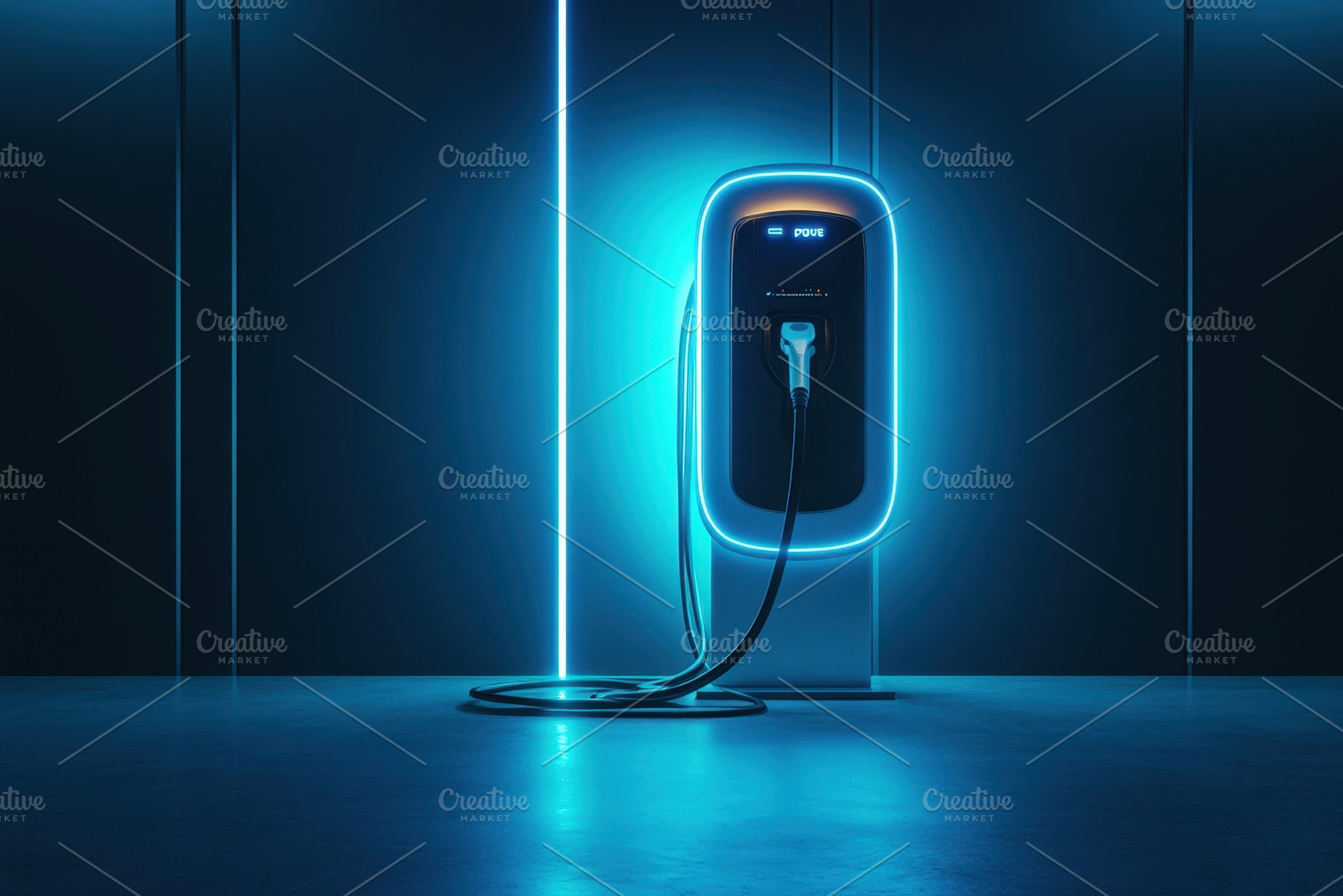 Electric vehicle charging station, a Photo by Pavel_design