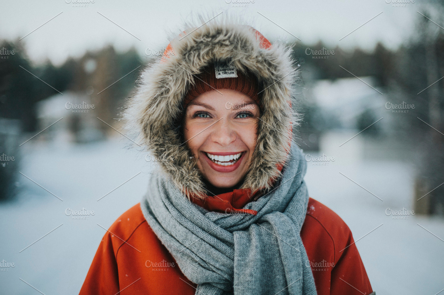 Winter portrait stock photo containing woman and portrait, a Person Photo by Heart Visuals