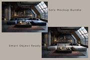 Loft Sofa Mockup Bundle, a Household Mockup by Vika_Softlife (Thumbnail 7 of 8)