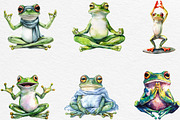 YOGA Frog Sublimation Clipart, an Illustration by Black Bird Studio (Thumbnail 2 of 6)