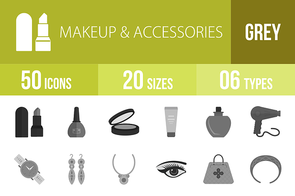 50 Makeupaccessories Greyscale Icon
