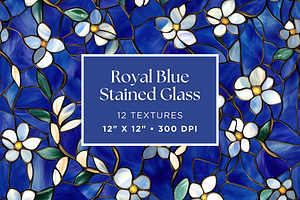 Royal Blue Stained Glass Textures