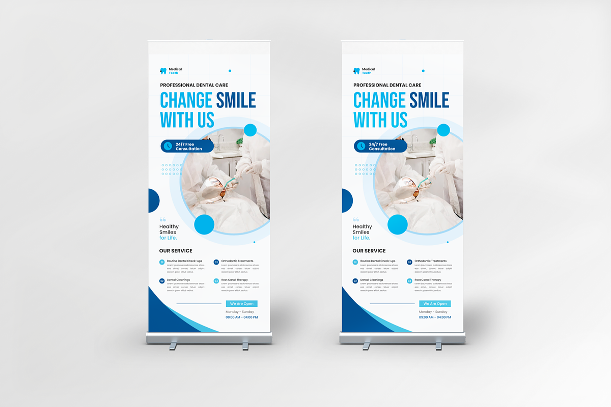 Dental Care Roll Up Banner, a Print Template by Annora Studio (Photo 3 of 5)