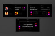 Black Portfolio Google Slide, a Presentation Template by graphicook (Thumbnail 7 of 8)