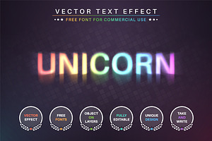 Unicorn - Editable Text Effect