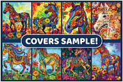 200 Flower Horse Coloring Pages, an Animal Illustration by BrightMart (Thumbnail 3 of 3)