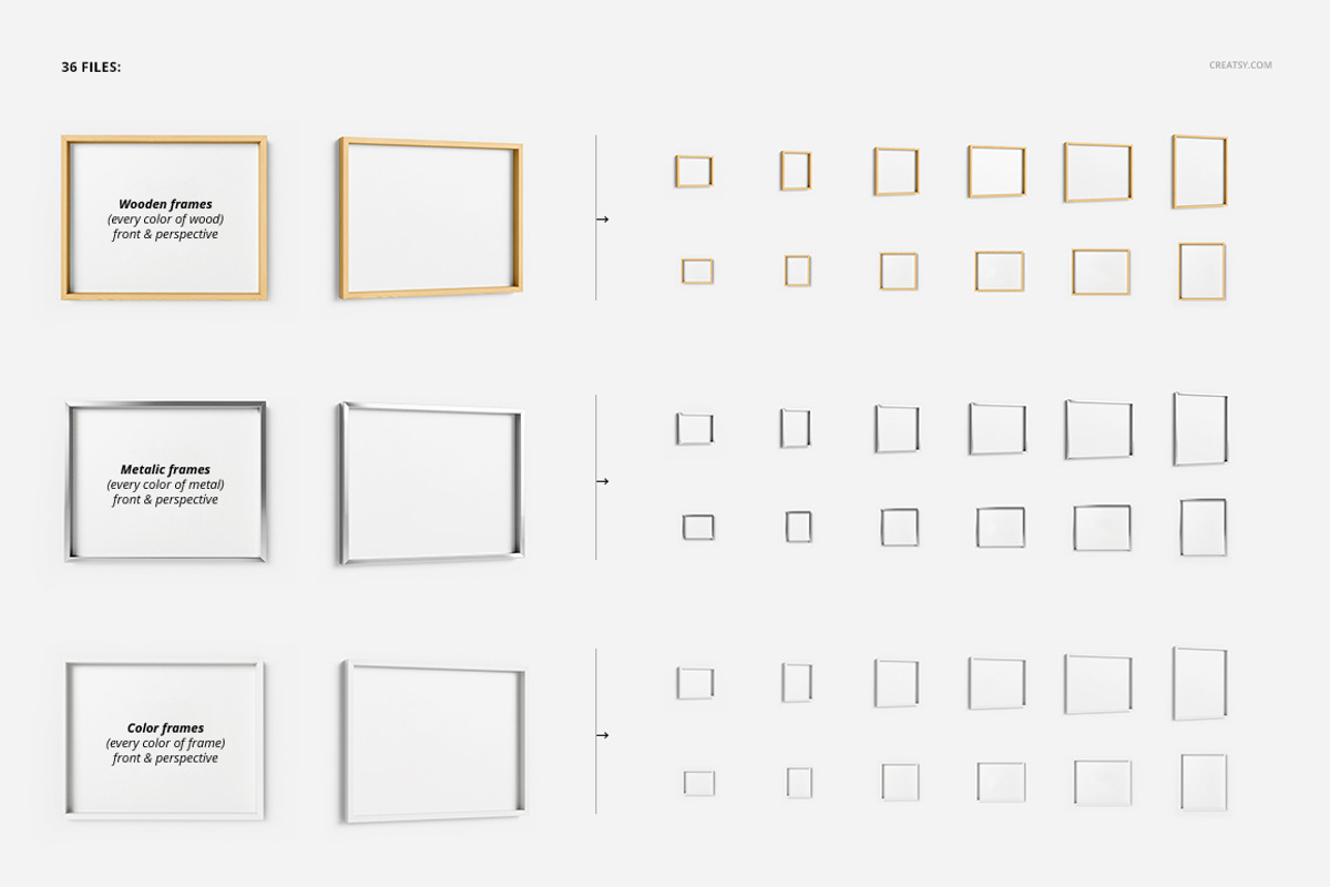 Picture Deep Frame Mockup Set, a Poster Template by creatsy5 (Photo 2 of 16)