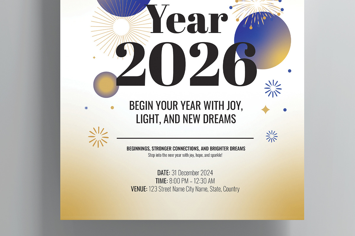 Happy New Year Flyer, a Flyer Template by MightyDesign (Photo 3 of 8)