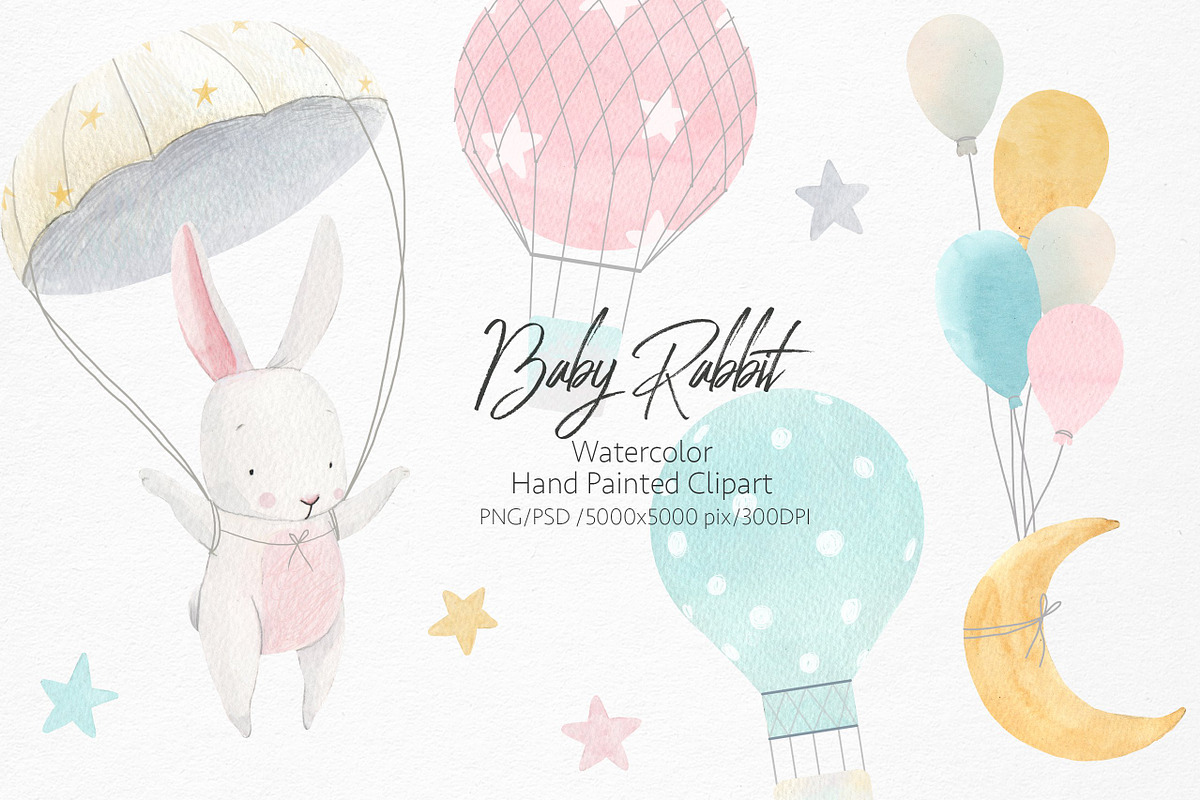 WATERCOLOR BABY BUNDLE, an Animal Illustration by Lembrik's Artworks (Photo 6 of 8)