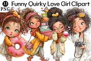 Quirky Love Girl Clipart, an Illustration by Daily.Designs (Thumbnail 1 of 5)