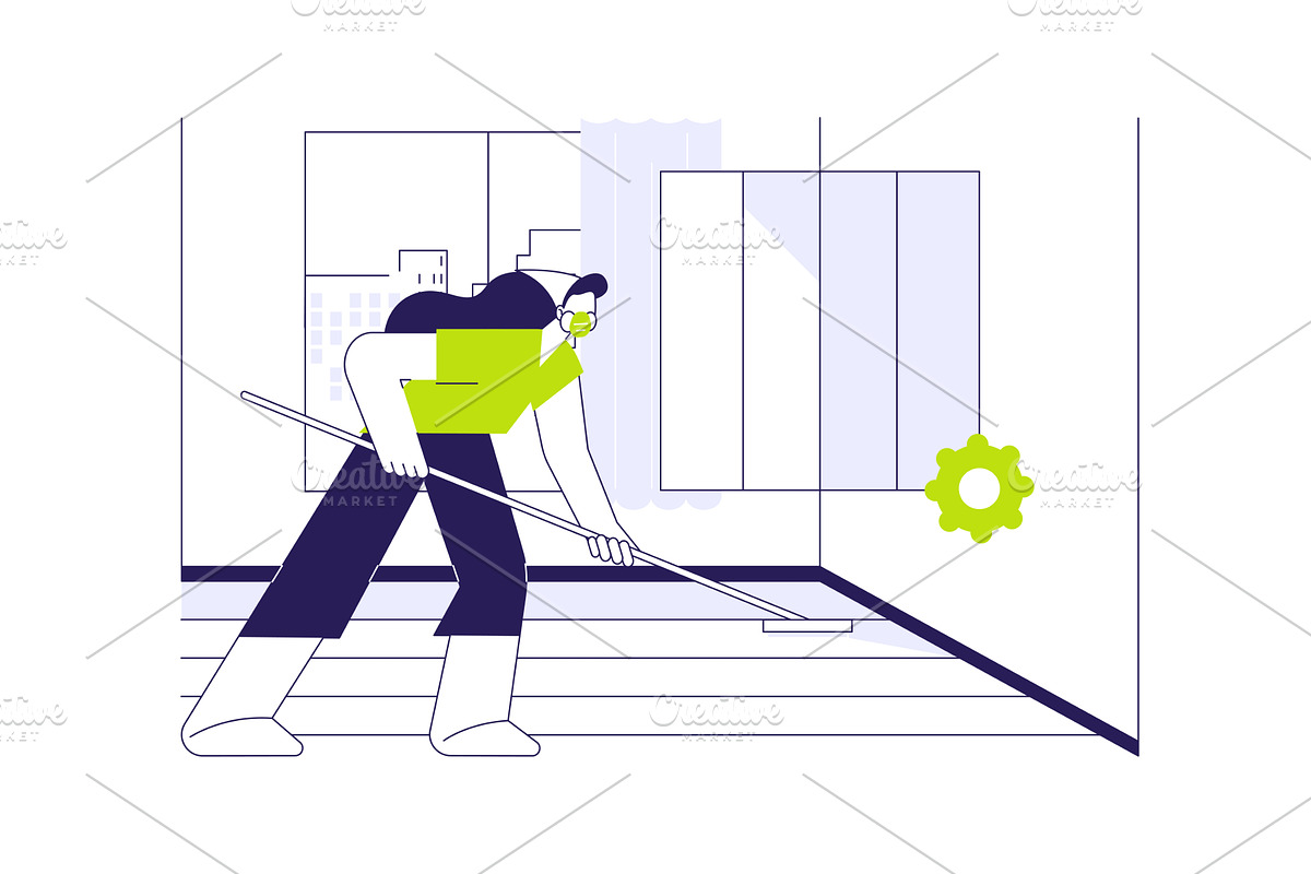 Finishing wooden floor abstract, an Object Illustration by Visual Generation