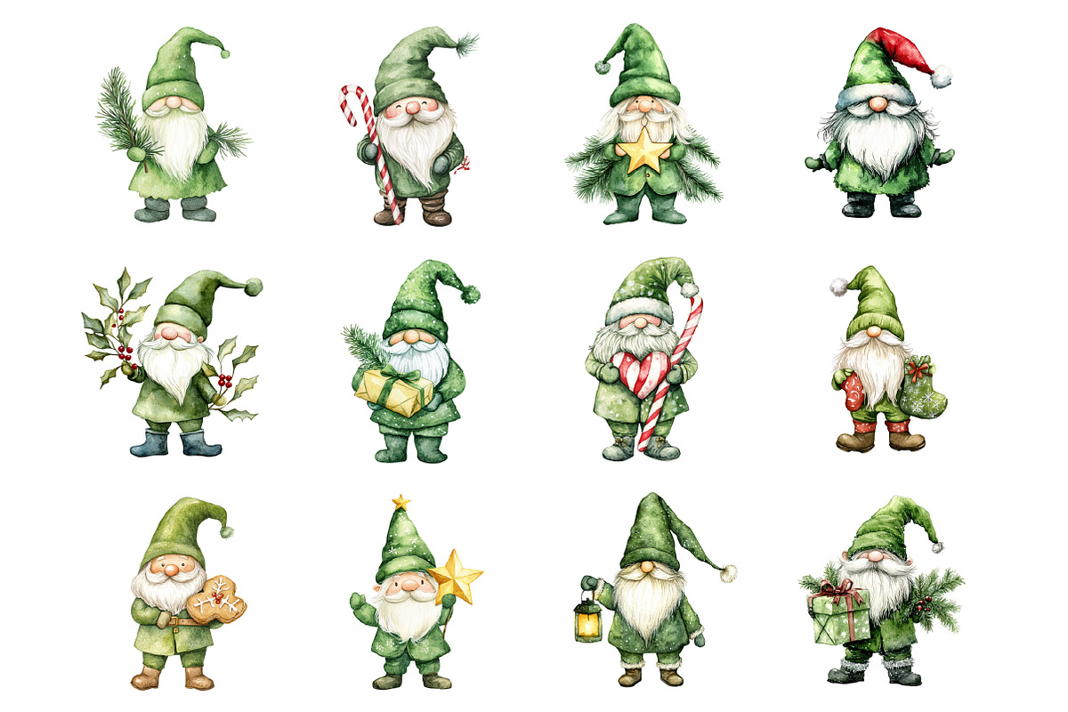 Green Christmas Gnome Steal, an Illustration by Design Market (Photo 2 of 3)