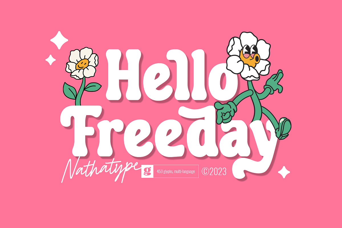 Hello Freeday, a Symbol Font by Nathatype (Photo 1 of 10)