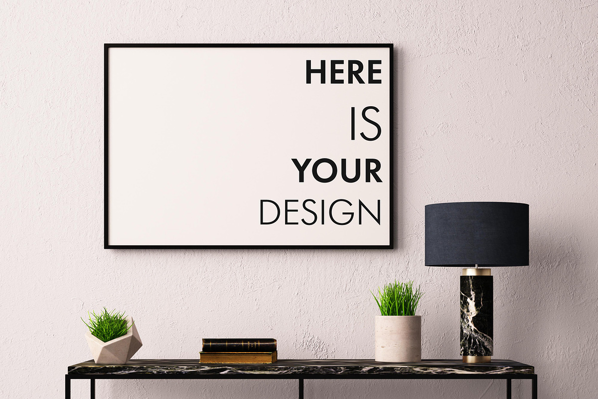 Mock up poster with a console table, a Print Template by FilL239 (Photo 5 of 7)