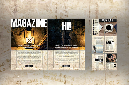 Vintage Magazine Layout, a Magazine Template by Bizz_District_Studio