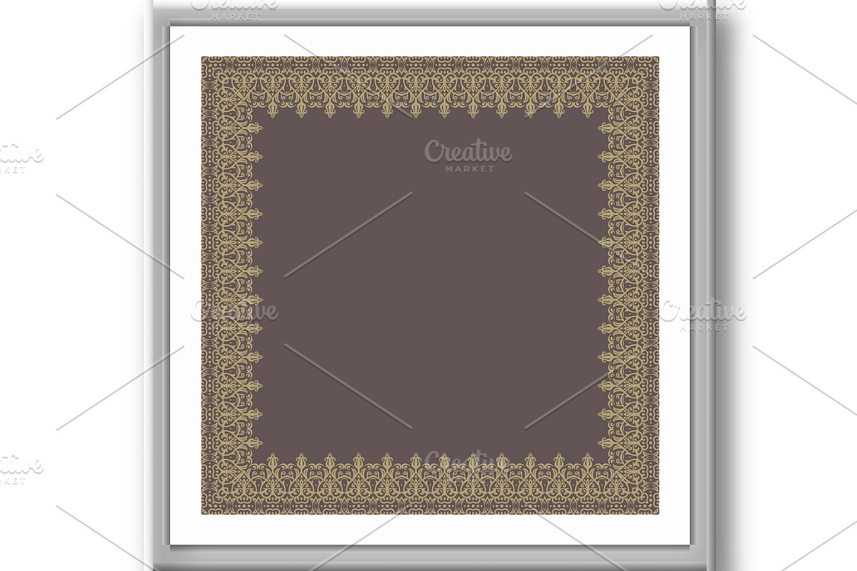 Floral Vector Quadratic Frame, a Texture Graphic by FineArtStudio (Photo 3 of 3)