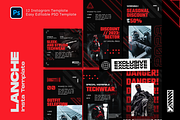 Lanche Techwear Instagram Template, a Social Media Template by Shinra Labs (Thumbnail 1 of 5)