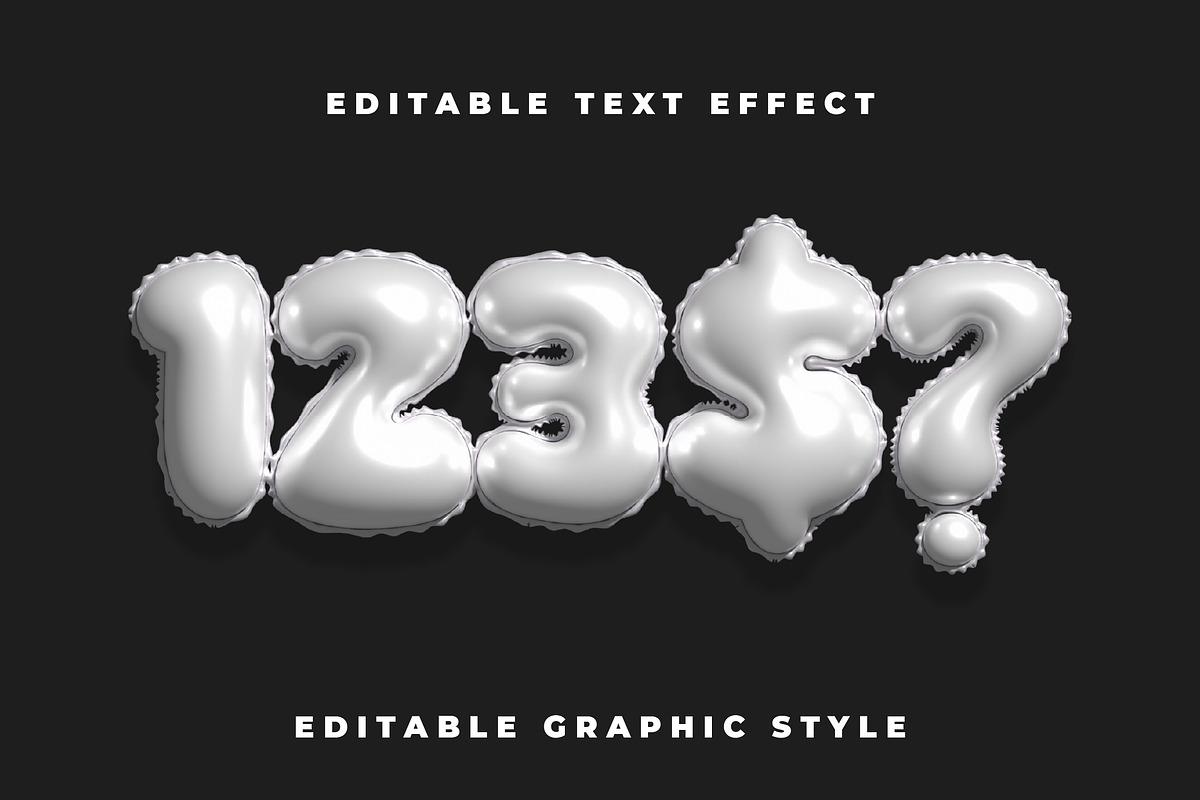 Silver Balloon Text Effect preview 2