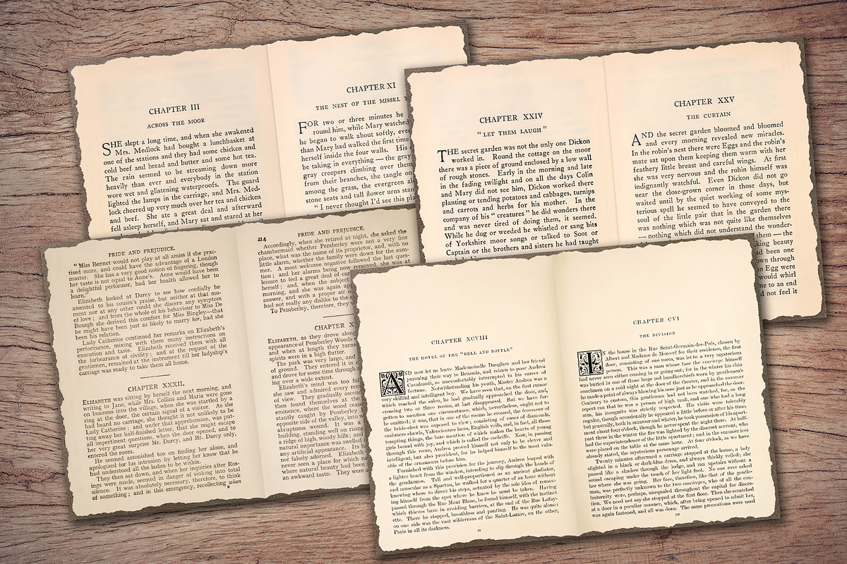 Old Book Paper (Double Page Spreads), a Texture Illustration by Secret Helper (Photo 2 of 7)