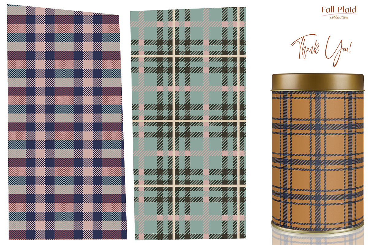 Fall Plaid Pattern Collection, a Pattern Graphic by InaCorart (Photo 7 of 7)