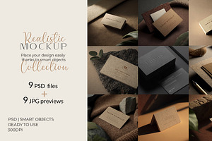 Visiting cards mockup collection
