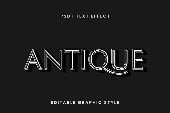 Antique Outline Text Effect preview 3