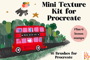 Mini Procreate Texture Brush Kit