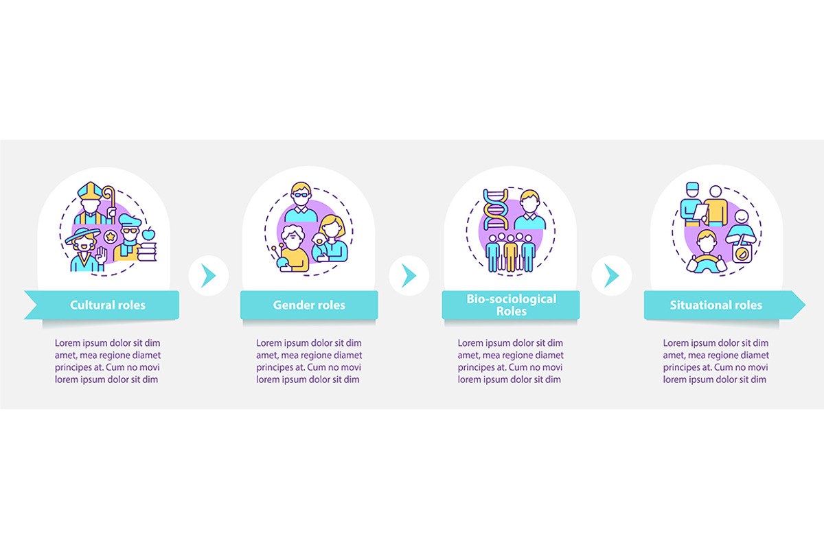 Social roles vector infographic, a Templates & Theme by IMG Visuals