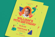 Dino Kids Birthday Invitation, a Flyer Template by Guuver (Thumbnail 3 of 3)