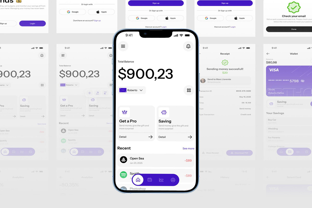 Doney - E-wallet Mobile App UI KIT, an UI Kit Template by Lumina_ui_ux202 (Photo 7 of 7)